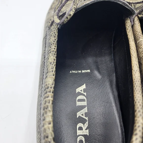 Prada Men's Textured Tan Loafers
